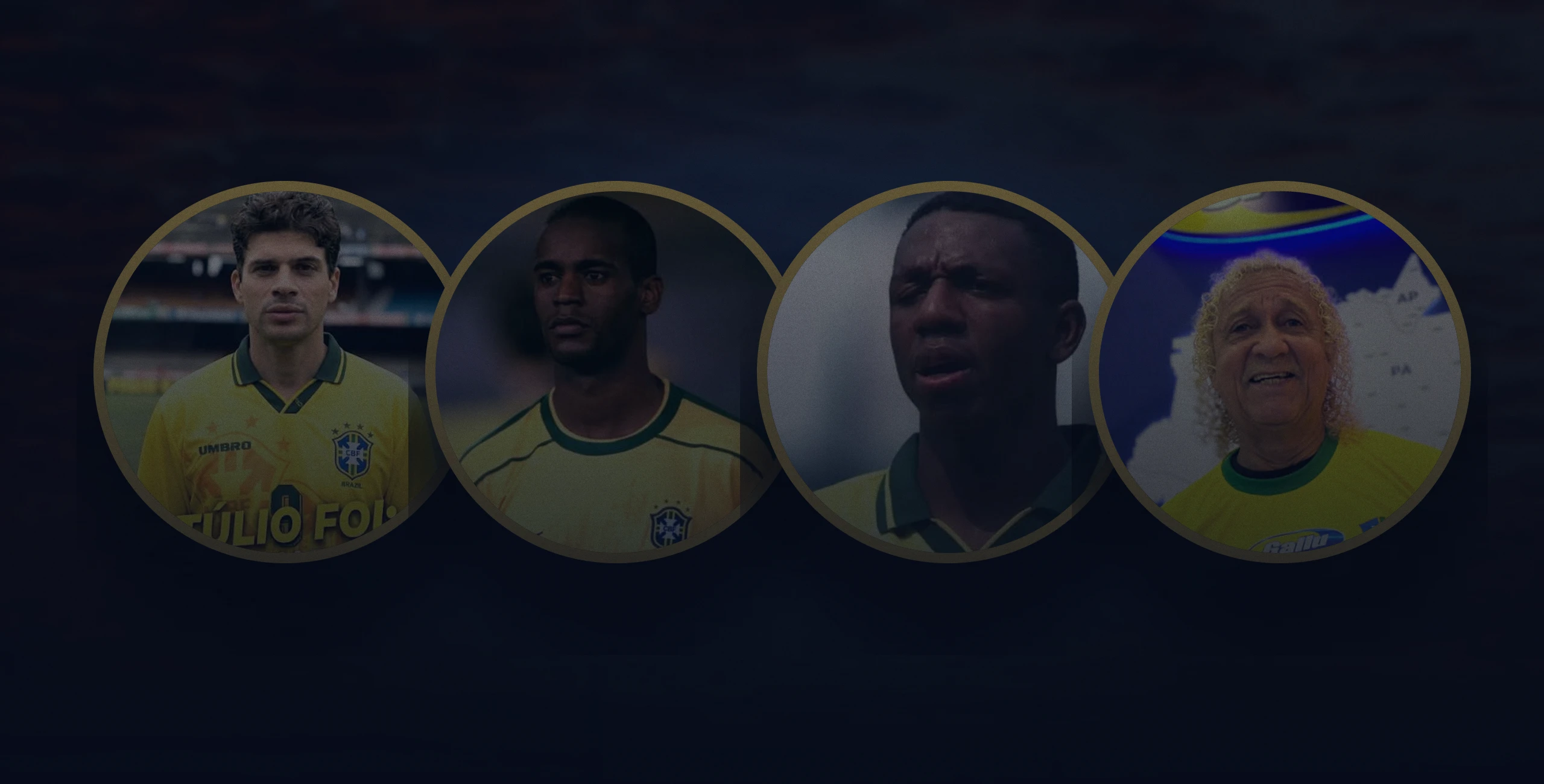 Banner com os craques da Seleção Brasileira Master
